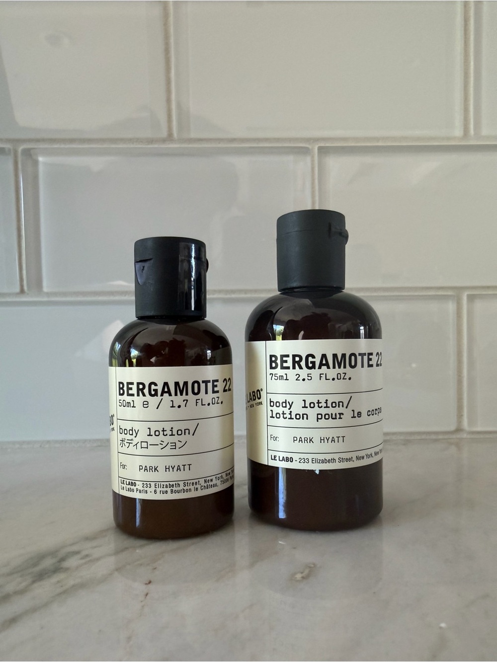 Le Labo Bergamote 22 body lotion set of 2 (1x 1.7oz and 1x 2.5oz)